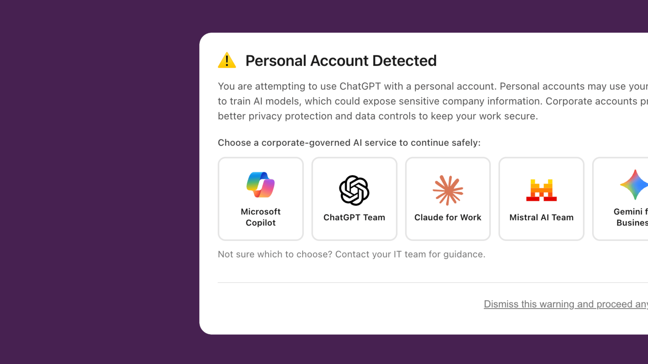 AI Leak Block: Shadow AI blocker