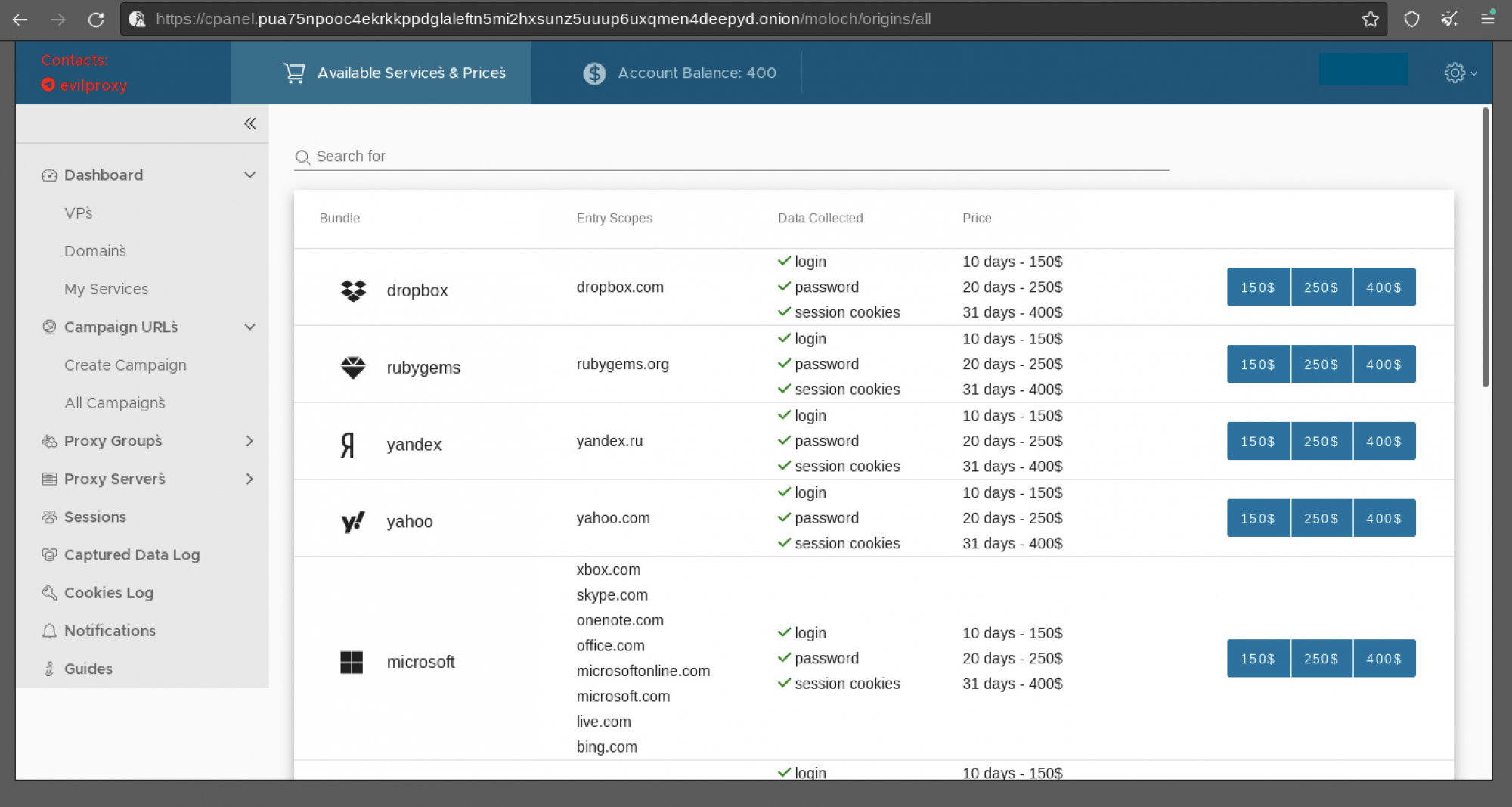 Eye Security EvilProxy Phishing-As-A-Service With MFA Bypass Emerged In Dark Web