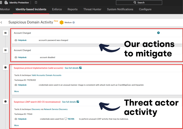 SOC story actions to mitigate